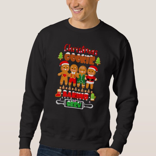 Sudadera Cookie Baking Crew Family Christmas Gingerbread Te (Anverso)