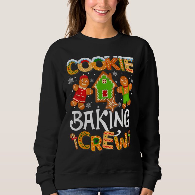 Sudadera Cookie Baking Crew Family Christmas Gingerbread Te (Anverso)
