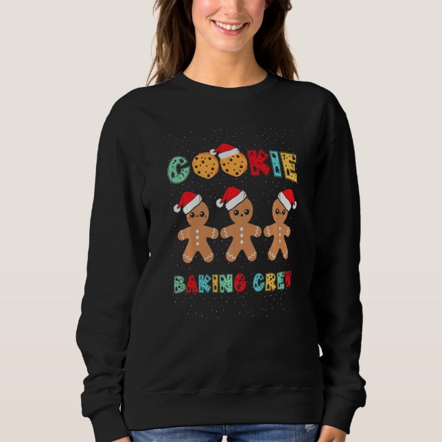 Sudadera Cookie Baking Crew Gingerbread Men With Xmas Hats  (Anverso)