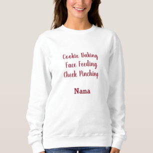 Sudadera Cookie Baking Face Alimentando la mejilla Pinching