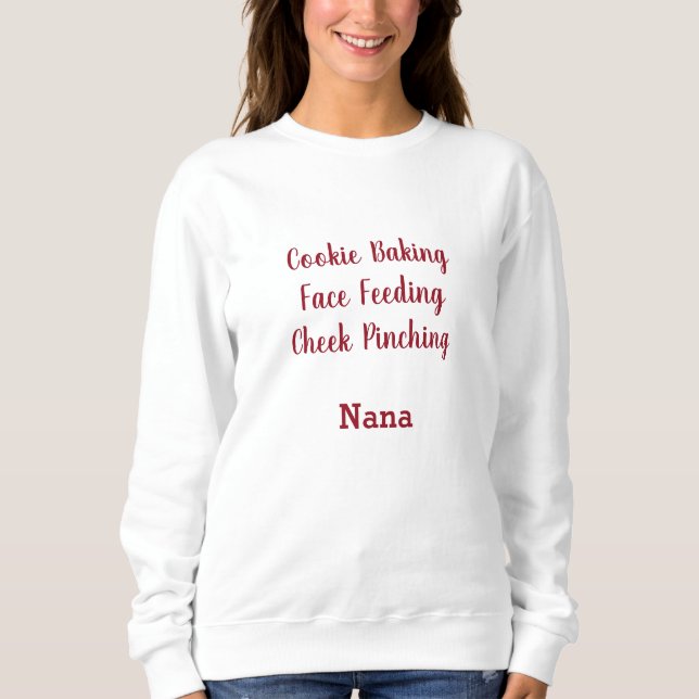 Sudadera Cookie Baking Face Alimentando la mejilla Pinching (Anverso)