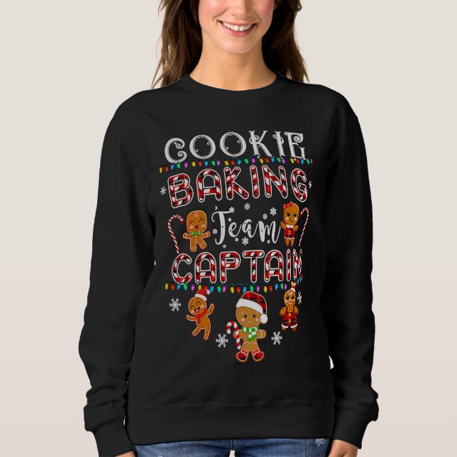 Sudadera Cookie Baking Team Captain Gingerbread Red Plaid C (Anverso)