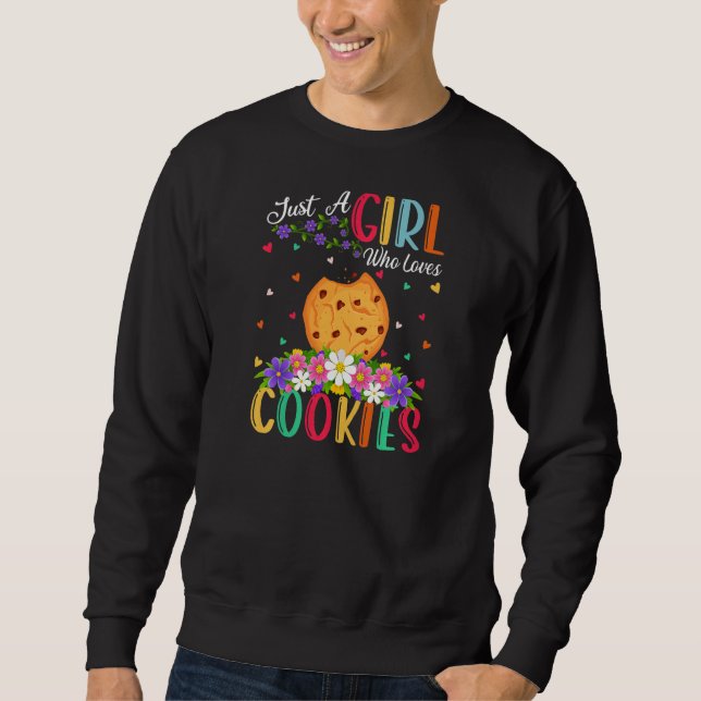 Sudadera Cookie Biscuit, solo un Chica que ama la galleta (Anverso)