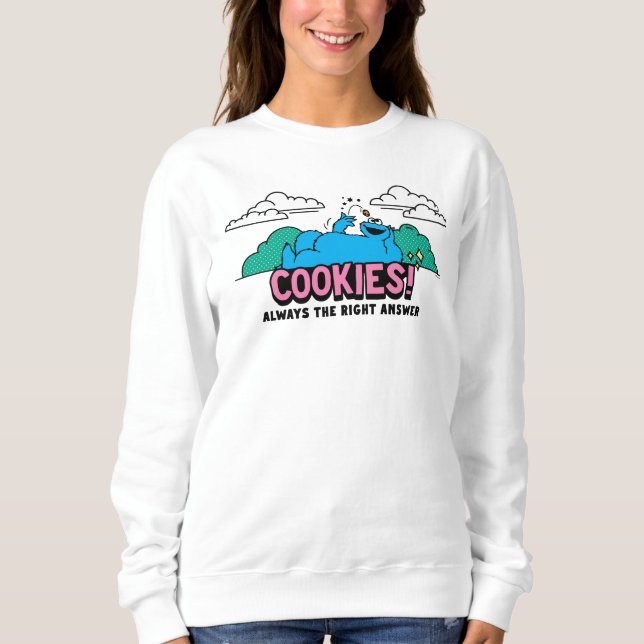 Sudadera Cookie Monster | Cookies Siempre la respuesta corr (Anverso)