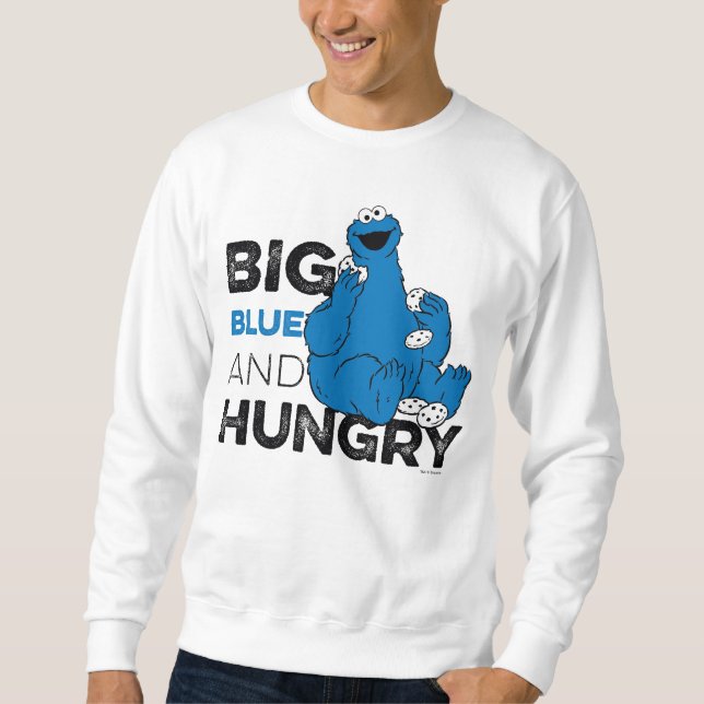 Sudadera Cookie Monster | Gran Azul y Hambre (Anverso)