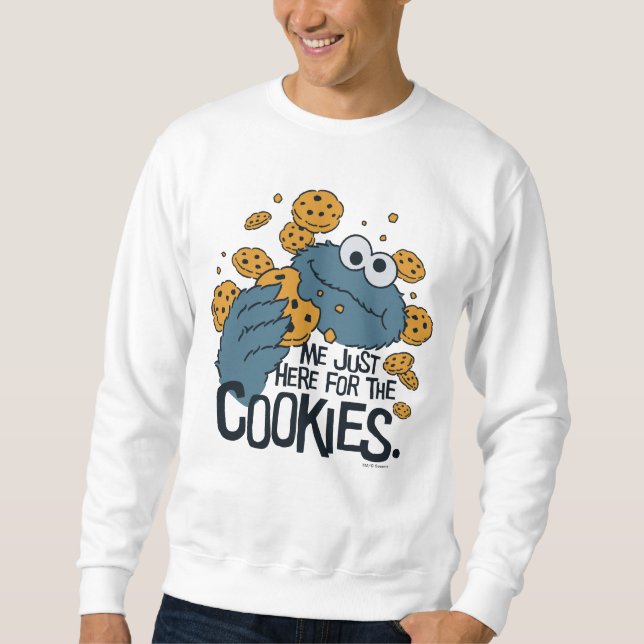 Sudadera Cookie Monster | Yo solo aquí para las galletas (Anverso)