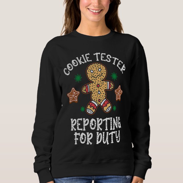 Sudadera Cookie Tester Reporting For Duty Kids Gingerbread (Anverso)