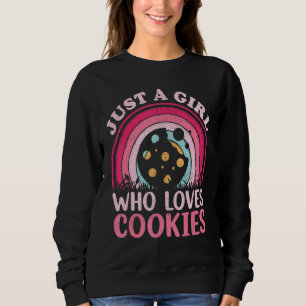 Sudadera Cookies Food Vintage Un Chica que ama la galleta