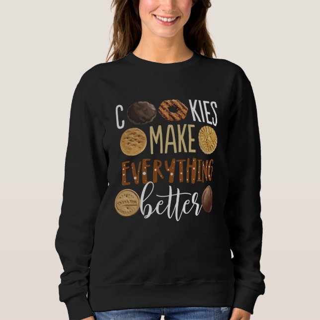 Sudadera Cookies make everything better  Christmas (Anverso)