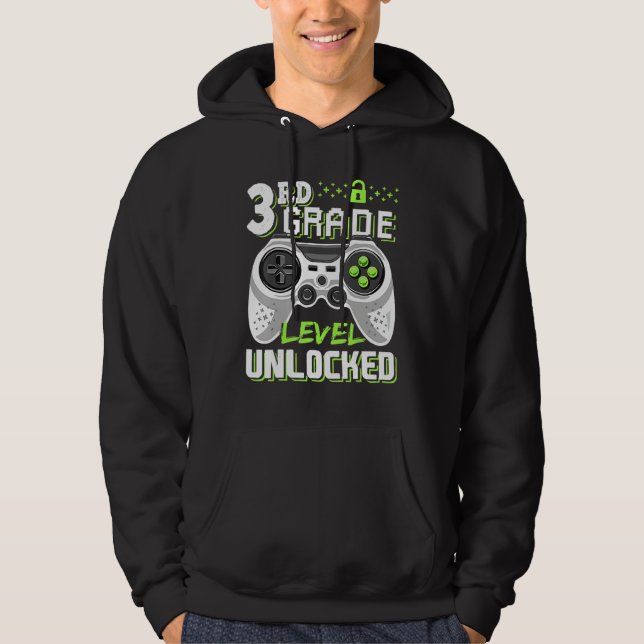 Sudadera Cool 3rd Grade Level Unlocked Video Game Back To S (Anverso)