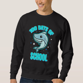Sudadera Cool And Smart Shark For 100 Days Of School