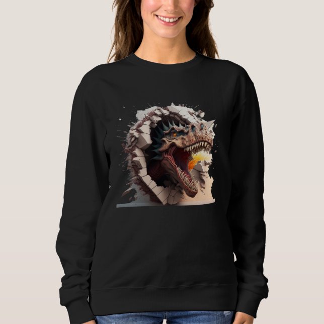 Sudadera Cool angry dinosaur Tyrannosaurus Rex  4 (Anverso)
