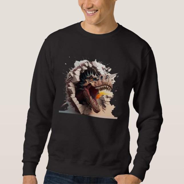 Sudadera Cool angry dinosaur Tyrannosaurus Rex  4 (Anverso)