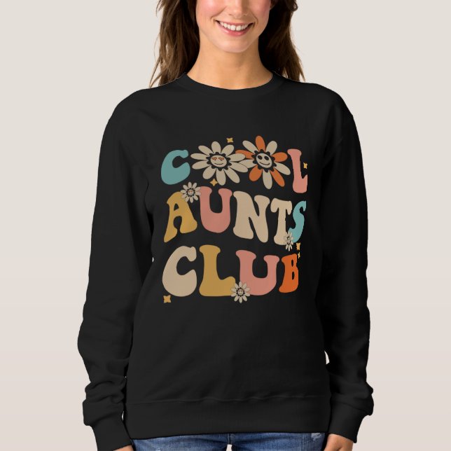 Sudadera Cool Aunt Club Groovy Retro  Aunt Club Aunties  1 (Anverso)