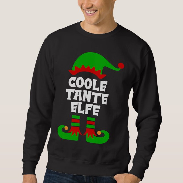 Sudadera Cool aunt elf partner look family outfit Christmas (Anverso)