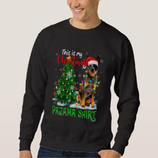 Sudadera Cool Australian Cattle Dog Christmas Tree Lights S