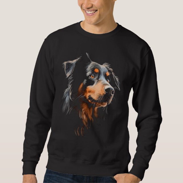 Sudadera Cool Australian Shepherd Face Awesome (Anverso)