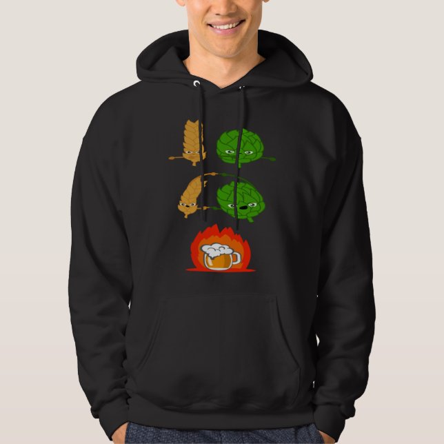 Sudadera Cool Beer Hops Malt Beer Brewing Alcohol (Anverso)