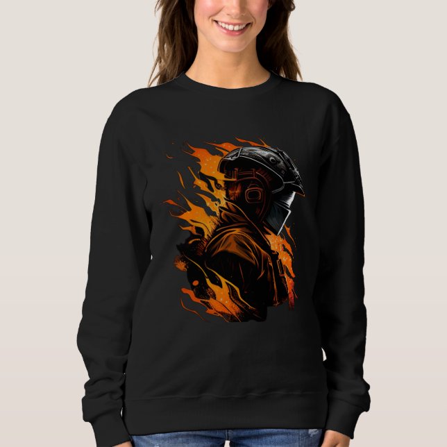 Sudadera Cool burning Welder with Mask (Anverso)