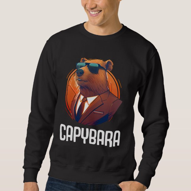 Sudadera Cool Capybara Sunglasses Water Pig South America C (Anverso)
