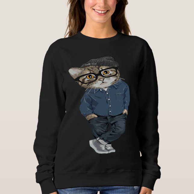 Sudadera Cool Cat And  Cat (Anverso)