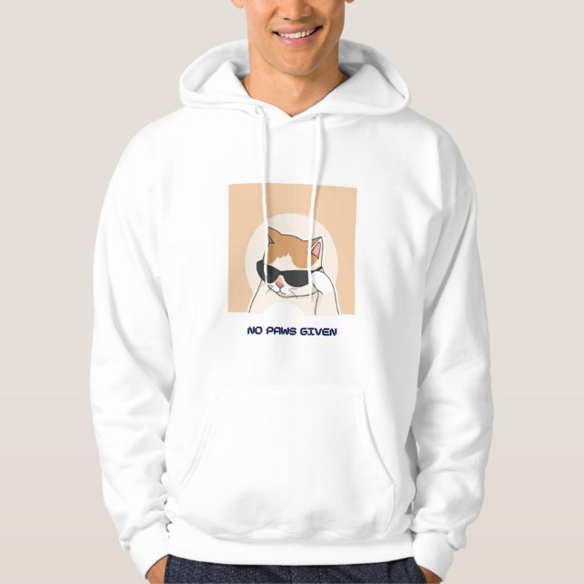 Sudadera Cool Cat Hoodie No paws Given (Anverso)