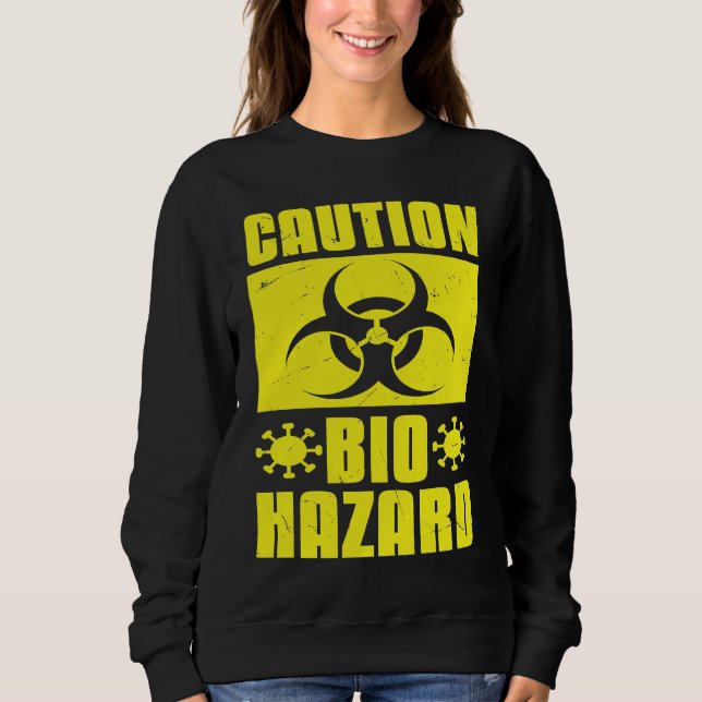 Sudadera Cool Caution Bio Hazard Puberty Virus Scientists (Anverso)