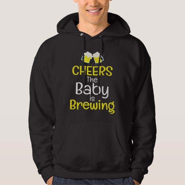 Sudadera Cool Cheers Baby Is Brewing Beer Brewing Teachers (Anverso)