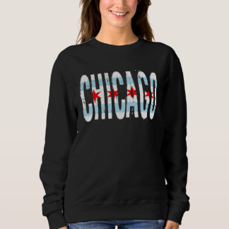 Sudadera Cool Chicago Tees  Illinois Flag Vintage