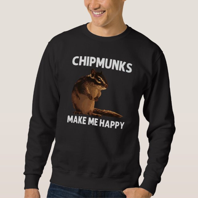 Sudadera Cool Chipmunk For Men Women Squirrel Whisperer  Ro (Anverso)