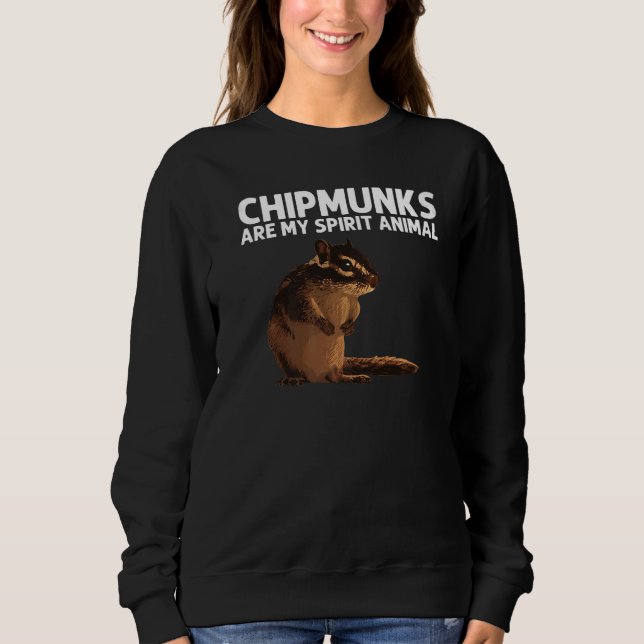 Sudadera Cool Chipmunk For Men Women Squirrel Whisperer  Ro (Anverso)