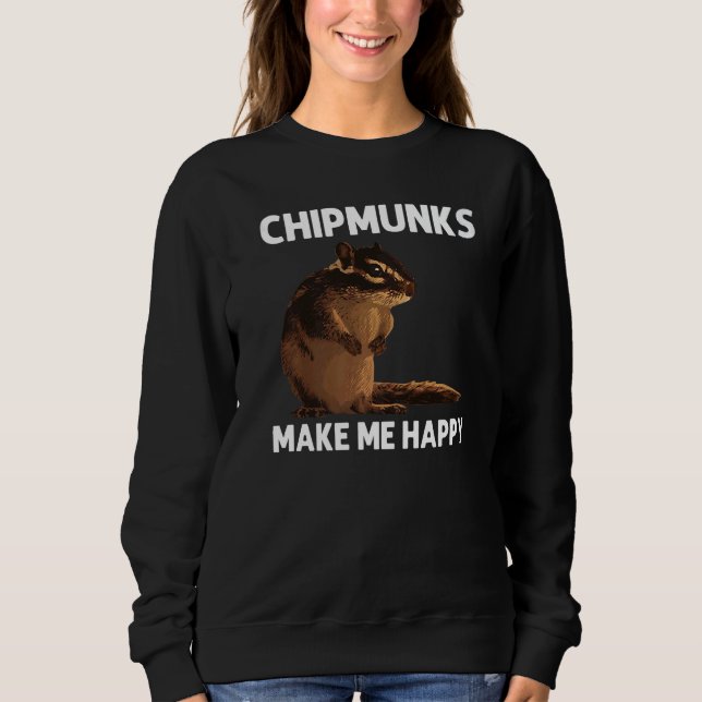 Sudadera Cool Chipmunk For Men Women Squirrel Whisperer  Ro (Anverso)