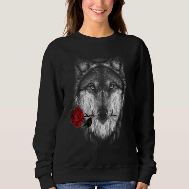 Sudadera Cool Colorful Wolf face 2 (Anverso)