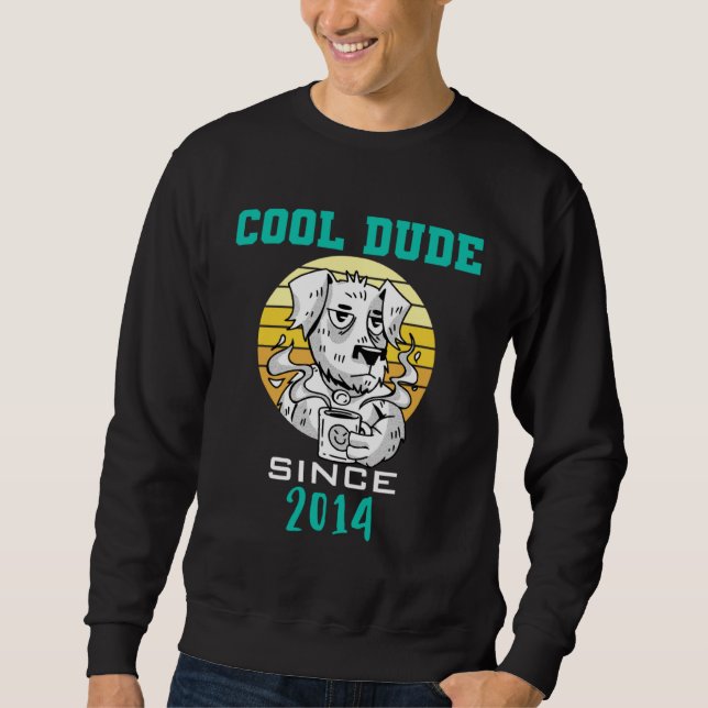Sudadera Cool dude since 2014 (Anverso)