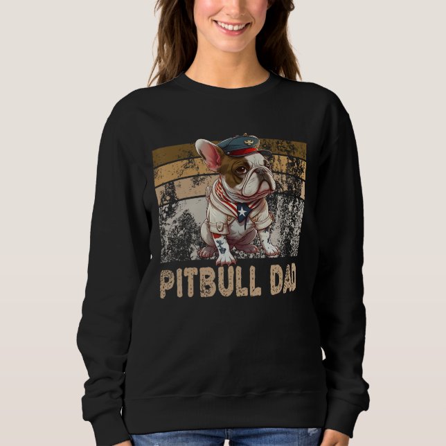 Sudadera Cool English Pitbull Dad Pitbull Owner Dog Father' (Anverso)
