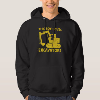 Sudadera Cool Excavator For Boys Kids Heavy Equipment Opera