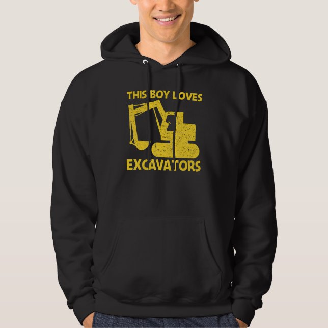 Sudadera Cool Excavator For Boys Kids Heavy Equipment Opera (Anverso)