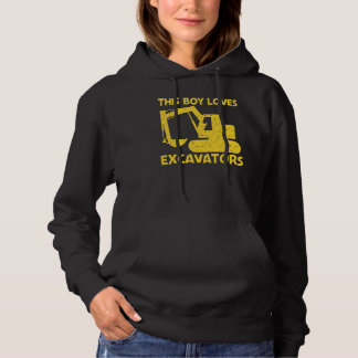 Sudadera Cool Excavator For Boys Kids Heavy Equipment Opera