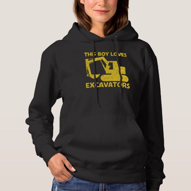 Sudadera Cool Excavator For Boys Kids Heavy Equipment Opera (Anverso)