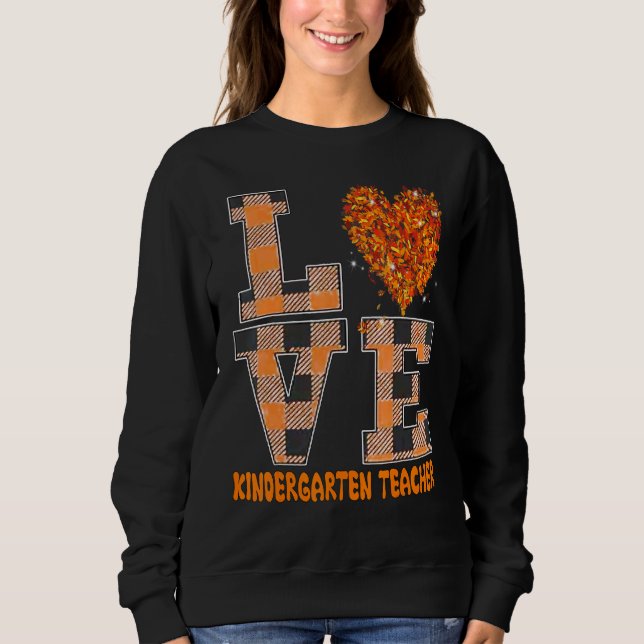 Sudadera Cool Fall Paraeducator Cute Fall Teacher Kinderart (Anverso)