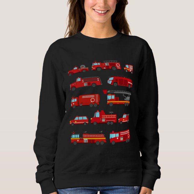 Sudadera Cool Fire Truck Fire Engine heavy rescue vehicles  (Anverso)