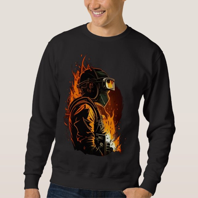 Sudadera Cool Fire Welder Worker (Anverso)