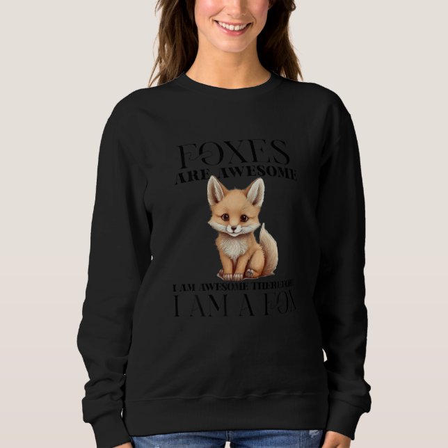 Sudadera Cool Fox Design For Men Women Kids Wildlife Animal (Anverso)