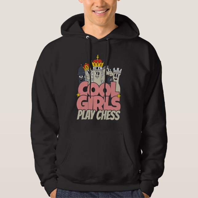 Sudadera Cool girls play chess   chess saying chess player (Anverso)