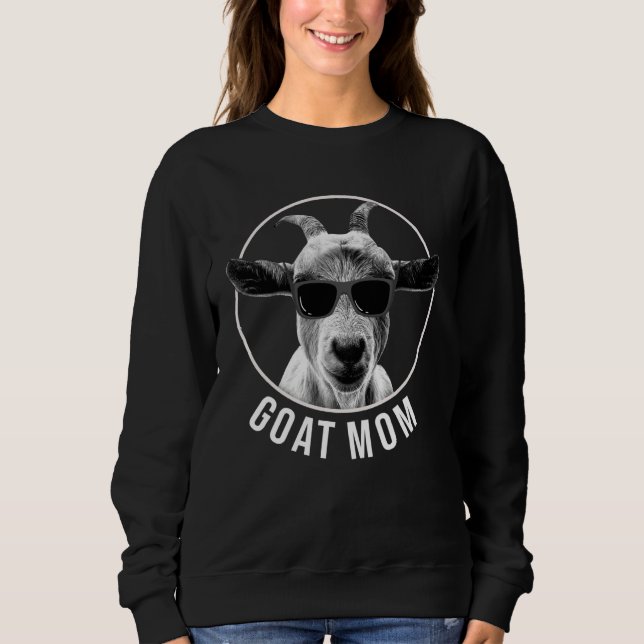 Sudadera Cool Goat Pun with Sunglasses for a Goat Mom (Anverso)
