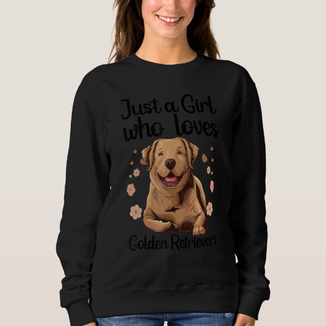 Sudadera Cool Golden Retriever For Women Girls Puppy Dog  O (Anverso)