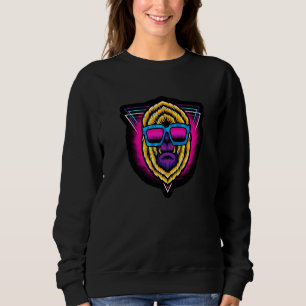 Sudadera Cool Gorilla Geometría Sagrada Patrones Fractales 
