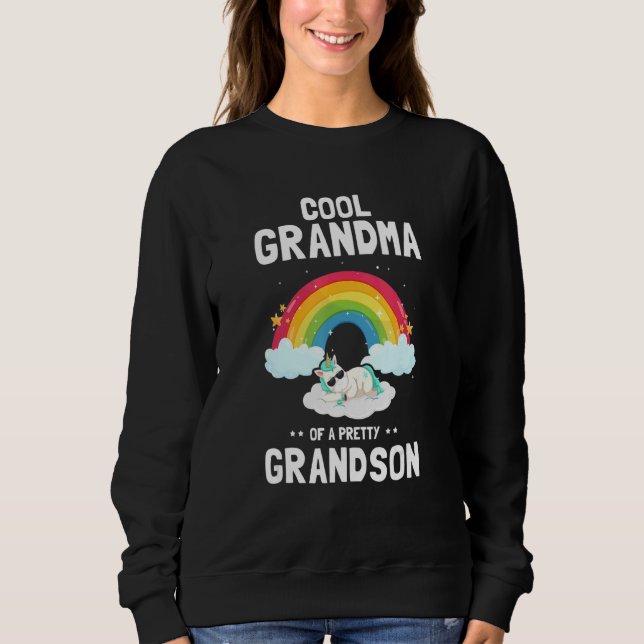 Sudadera Cool GRANDMA Of A Pretty Gay Son Cute Pride Design (Anverso)