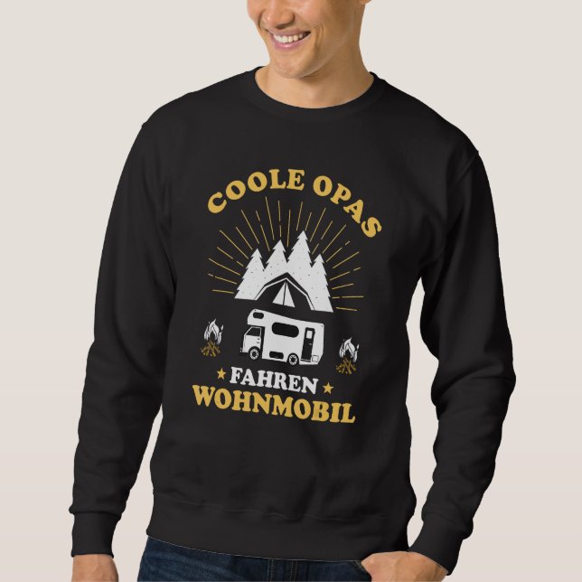 Sudadera Cool grandpa driving motorhome camping grandpa (Anverso)