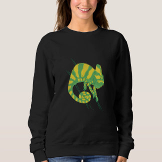 Sudadera Cool green yellow chameleon Old World lizards cham